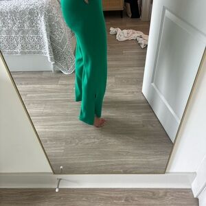 Vibrant Green Sweater Pants